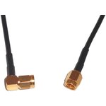 L09999B3606, Male SMA to Male SMA Coaxial Cable, 1m, RG174 Coaxial, Terminated