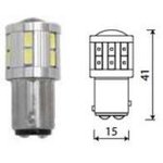 Лампа светодиодная 12V T25/5 12SMD + 1SMD (5730) BAY15D 9W WHITE LENS 360° ULTRA ...