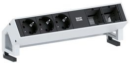 902.401, Desk Outlet with 2x Custom Module DESK 2 3x DE Type F (CEE 7/3) Socket - GST18i3 Plug 200mm