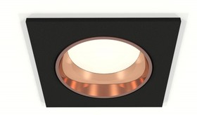 Фото 1/2 Ambrella Комплект встраиваемого светильника XC6521005 SBK/PPG черный песок/золото розовое полированное MR16 GU5.3 (C6521, N6114)