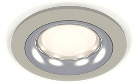 Фото 1/2 Ambrella Комплект встраиваемого светильника XC7623003 SGR/PSL серый песок/серебро полированное MR16 GU5.3 (C7623, N7012)