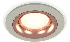 Фото 1/2 Ambrella Комплект встраиваемого светильника XC7623006 SGR/PPG серый песок/золото розовое полированное MR16 GU5.3 (C7623, N7015)