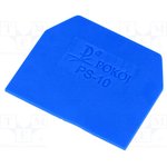 PS-10-BU, Концевая планка, ZG-G10, синий, Шир: 1мм, полиамид, -25-100°C