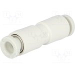KQ2H04-00A, KQ2 Series Straight Tube-to-Tube Adaptor, Push In 4 mm to Push In 4 ...
