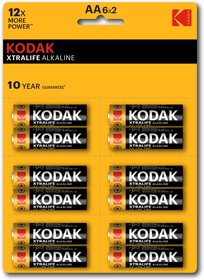 Батарейки Kodak LR6-12BL perforated (6x2BL) XTRALIFE Alkaline [KAA-2x6 perf]