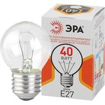 Лампочка ЭРА P45 40Вт Е27 / E27 230В шар прозрачный цветная упаковка Б0039137