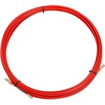 47-1015, Протяжка кабельная (мини УЗК в бухте), стеклопруток, d=3,5мм, 15м, красная