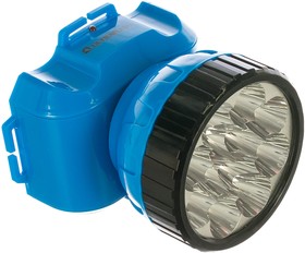 Фото 1/10 Фонарь налобный Ultraflash LED5361 (аккум 220В, голубой, 12LED, 2 реж, пласт, бокс)