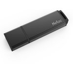 Флешка USB NETAC U351 128ГБ, USB2.0, серый [nt03u351n-128g-20bk]