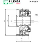 Ролик натяжитель ремня с эксцентриком ВАЗ 2170, 2192, 2194 PILENGA PT-P 1570