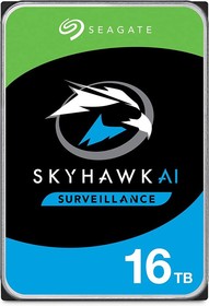 Фото 1/10 HDD Seagate SATA3 16Tb SkyHawk Al Surveillance ST16000VE002, Жесткий диск