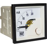 PQ44-I20L2N1CAW0ST, Sigma Analogue Panel Ammeter 20mA DC, 48mm x 48mm Moving Coil