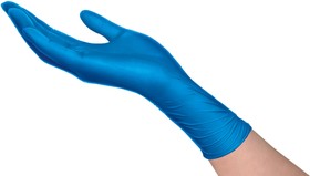 Фото 1/6 KHR04ULT, Перчатки одноразовые латекс Libry High Risk синие (XL) 25пар./уп,ПС