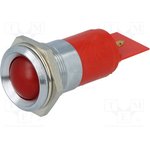 SSBD22H0249, Индикат.лампа: LED, вогнутый, красный, 24-28ВDC, 24-28ВAC, d22,2мм