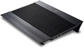 Фото 1/7 Подставка для ноутбука Deepcool N8 (N8 BLACK) 17" 380x278x55мм 25дБ 3xUSB 2x 140ммFAN 1244г алюминий черный