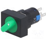 LAS1-AJ-11X/21/G/12V, Переключатель: поворотный, Пол: 2, SPDT, 3A/220ВAC, 2A/24ВDC