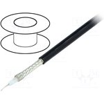 MRG5800.10100, Coaxial Cable RG-58 PVC 4.95mm 50Ohm Tinned Copper Black 100m