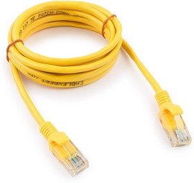 Фото 1/4 Патч-корд UTP Cablexpert PP10-2M/Y кат.5e, 2м, литой, (жёлтый)