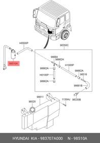 98370-7A000, Насос омывателя HYUNDAI HD160,170,260,270,450 OE