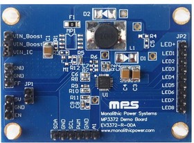 EV3372-R-00A, Evaluation Board, MP3372GR, PWM, 3 V to 30 V, 8 Output, Synchronous Boost (Step Up)