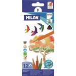 0742312, Watercolor colored pencils 12 colors 3-gran Milan