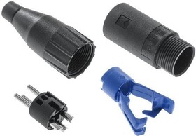 AC3MCPJ, XLR Connectors 3 Pole XLR Male Cable Conn Thermoplastic Shell Contacts Large Cable Clamp Black