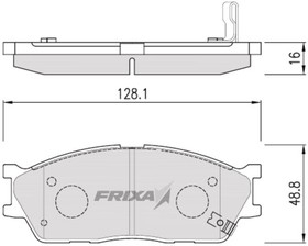 FPK24, Колодки тормозные KIA Rio (02-), Spectra, Carens передние (4шт.) FRIXA