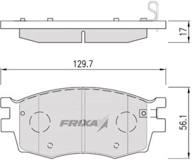 FPK01N, Колодки тормозные KIA Rio (05-) передние (4шт.) FRIXA