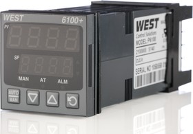 Фото 1/3 P6100-2100-02-0, P6100 PID Temperature Controller, 48 x 48 (1/16 DIN)mm, 1 Output Relay, 24 → 48 V ac/dc Supply