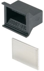 20809-396, Panel handle, Plastic, Black, HP3