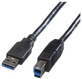 11.02.8870, Cable, USB-A Plug - USB-B Plug, 1.8m, USB 3.0, Black