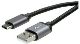 11.02.9029, Cable, USB-A Plug - USB-C Plug, 3m, USB 2.0, Black