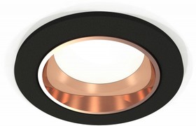 Фото 1/2 Ambrella Комплект встраиваемого светильника XC6513005 SBK/PPG черный песок/золото розовое полированное MR16 GU5.3 (C6513, N6114)