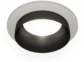Фото 1/2 Ambrella Комплект встраиваемого светильника XC6514021 SGR/PBK серый песок/черный полированный MR16 GU5.3 (C6514, N6131)