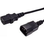 Кабель питания Filum FL-PC16-C13-C14-3M С13- C14, 3х1 мм², 220В, 10A, чёрный, 3 м.
