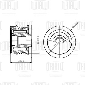 CM6795, Ролик привод. ремня для а/м Mercedes GLA-Class (13-) 1.6i/2.0i (обгонная муфта) (CM 6795)