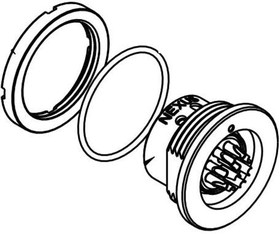 MAP-60-00B, Circular DIN Connectors 10-Conductor Panel-M Plug with Ground Pin