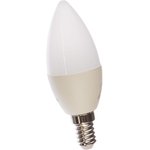25799, Лампа светодиодная LED 9вт Е14 белый матовая свеча