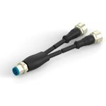 1-2273107-4, Sensor Cables / Actuator Cables 4pos PVC 1.5mM12 Y Con Male to 2xM12 FA