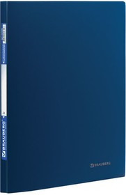 Фото 1/8 Папка с металлическим скоросшивателем BRAUBERG стандарт, синяя, до 100 листов, 0,6 мм, 221633
