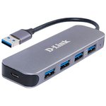 D-Link DUB-1340/D1A Концентратор с 4 портами USB 3.0 (1 порт с поддержкой режима ...