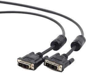 Фото 1/8 Кабель DVI-D single link Gembird/Cablexpert , 19M/19M, 1.8м, черный, экран, феррит.кольца, пакет (CC-DVI-BK-6)