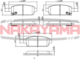 HP8269NY, КОЛОДКИ ТОРМОЗНЫЕ ДИСКОВЫЕ ЗАДНИЕ OPEL ASTRA 1.4/1.6/1.3D 09- (2020-01-30)