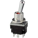 2MT2-1, TOGGLE SWITCH, DPDT, 0.1A, 28VDC, PANEL
