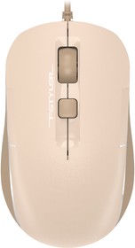 Фото 1/10 Мышь A4Tech Fstyler FM26S бежевый/коричневый оптическая (1600dpi) silent USB для ноутбука (4but)