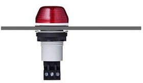 800502405, LED Signal Beacon, Continuous / Flashing, Red, 24VAC / DC, Panel Mount, IBS