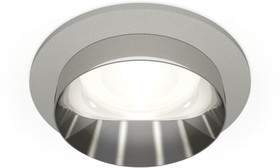Фото 1/2 Ambrella Комплект встраиваемого светильника XC6514022 SGR/PSL серый песок/серебро полированное MR16 GU5.3 (C6514, N6132)