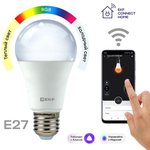 Лампа светодиодная Умная Connect 8Вт WIFI RGBW E27 EKF slwf-e27-rgbw