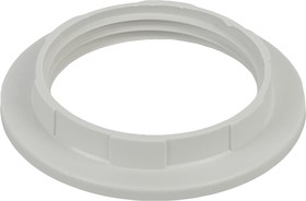 Фото 1/2 Кольцо для патрона ЭРА E27 пластик, белое Б0043681