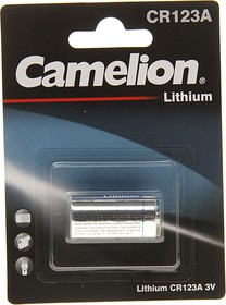Батарейка CR123A ВС1 3V (фотоаппарат) блистер 1шт. CAMELION